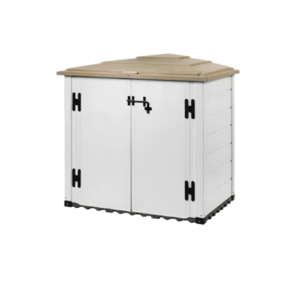 ガーデンストレージシェッド屋外用プラスチック製 - 160 x 120 x 130