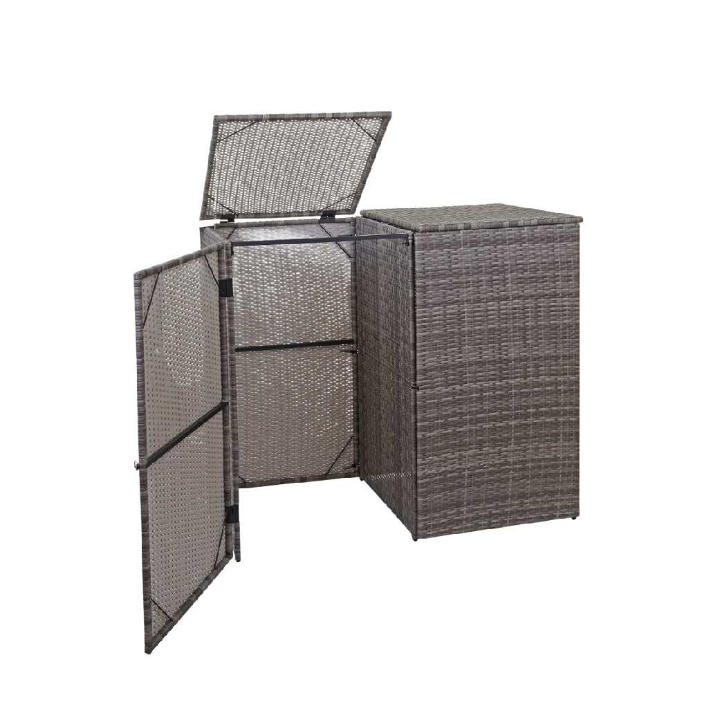 ラタン製収納ボックス - 屋外や庭での使用に適した収納 - 80 x 45 x 60